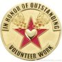 In Honor of Outstanding Volunteer Work Award Lapel Pin 1