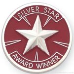 1″ Silver Star Award Lapel Pin 1