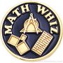 3/4″ Math Whiz Round Enameled Lapel Pins 1