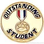 3/4″ Outstanding Student Round Enameled Lapel Pins 1