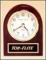 Desktop Clock Award – Rosewood Piano-Finish Desk Clock with Engravable Plate 1