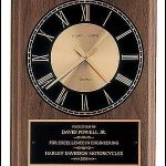 Clock Plaque Award – American Walnut Wall Clock Plaque Award 1