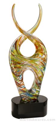 14 1/2 inch Color Twist Art Glass