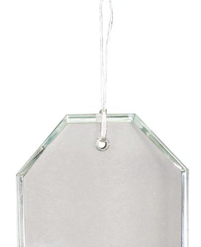 3 1/2 inch Crystal Octagon Ornament