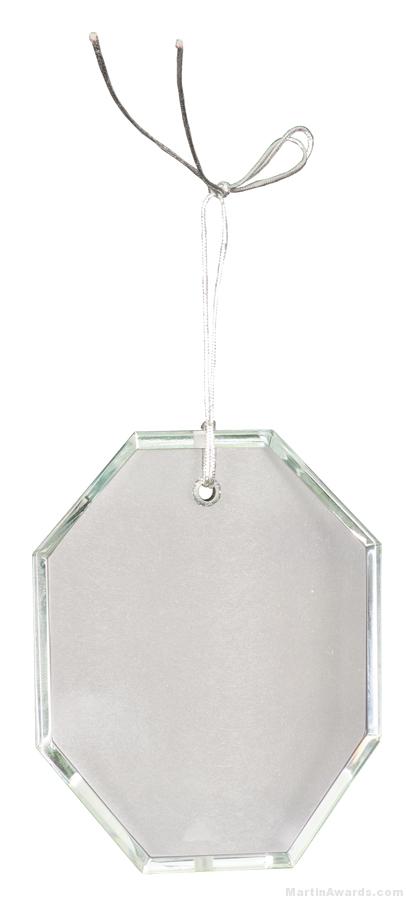 3 1/2 inch Crystal Octagon Ornament