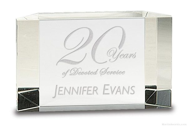 Clear Crystal Facet Block