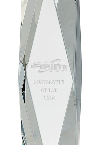 12″ Clear Crystal Facet Tower
