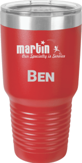 MA6018 Red engraved polar camel 30oz tumbler