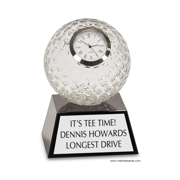 Premier Crystal Golf Ball Clock