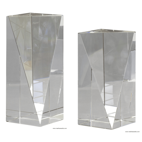 Triangle front pillar Crystal Award