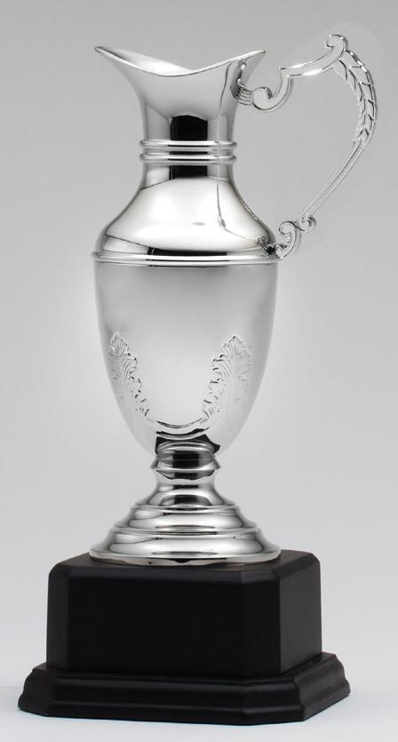 Nickel Plated Claret Jug on Base