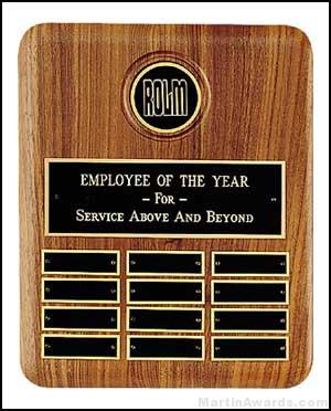 Plaque – American Walnut Perpetual Plaques with 2 1/2″ Round Insert 1