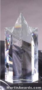 Crystal Glass Awards – 4 1/4″ x 8″ Genuine Prism Optical Crystal 1