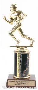 Black Single Column Football Trophy 1