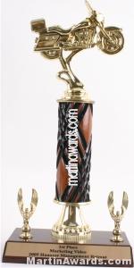Wood Single Column Road Motorcycle With 2 Eagles Trophy 1