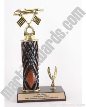 Wood Single Column Pinewood Derby Car With 1 Eagle Trophy 1