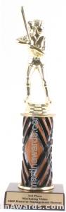 Wood Single Column Female Softball Trophy 1