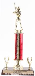 Red Single Column Female Softball With 2 Eagles Trophy 1