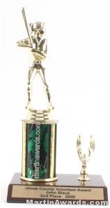 Green Single Column Female Softball With 1 Eagle Trophy 1