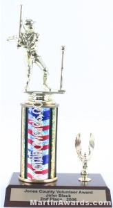 Red/White/Blue Single Column Male T-Ball With 1 Eagle Trophy 1