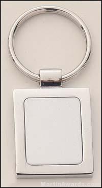 Rectangle Shape Silver Key Rings 1