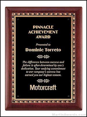 Rosewood Piano-Finish Plaques with Wood Inlay Border 1