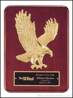 Plaque – Piano-Finish Plaques with Sculptured Relief Gold Eagle 1