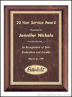 Plaque – Cherry Finish Plaques with Ruby Marble Design Plate 1