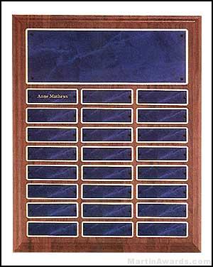Plaque – Walnut Perpetual Plaques with Sapphire Marble Finish 1