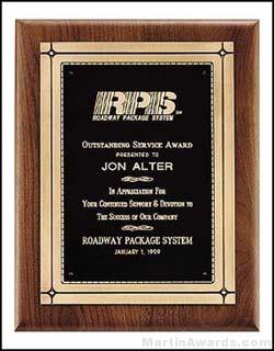Plaque – Solid American Walnut Plaque w/Phoenix Frame Castings 1