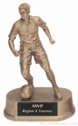 Male Soccer Gold Resin Trophy 1