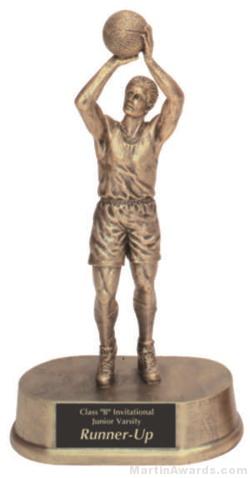 Male Basketball Gold Resin Trophy 1