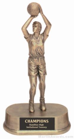 Female Basketball Gold Resin Trophy 1