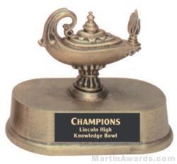 Lamp Of Knowledge Gold Resin Trophies 1