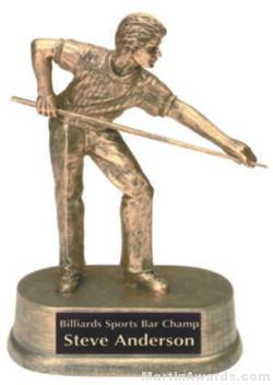 Male Pool Gold Resin Trophy 1
