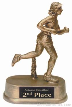Female Track Gold Resin Trophies 1