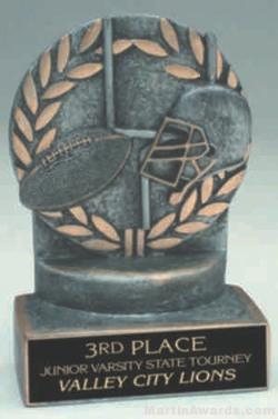 Football Wreath Resin Trophy 1