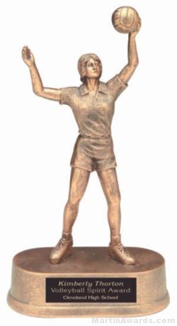 Female Volleyball Gold Resin Trophy 1