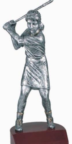 Female Golf Silver Resin Trophy 1