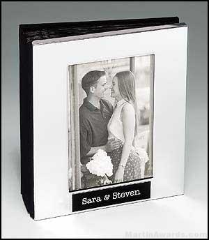 Polished Silver Aluminum Photo Album with 50 Sleeves 1