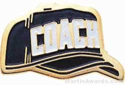 1″ Etched Soft Enamel Coach Chenille Letter Pin 1