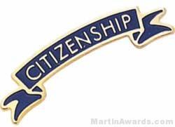 1 3/8″ Etched Soft Enamel Citizenship Chenille Letter Pin 1