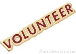 1 1/8″ Etched Soft Enamel Volunteer Chenille Letter Pin 1