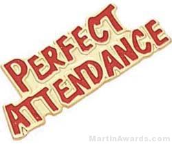 1 1/8″ Etched Soft Enamel Perfect Attendance Chenille Letter Pin 1