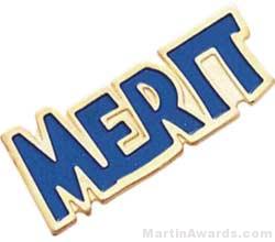 15/16″ Etched Soft Enamel Merit Chenille Letter Pin 1