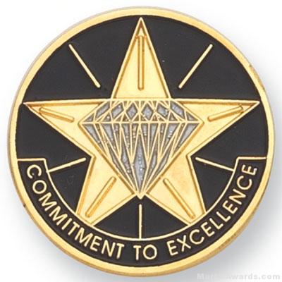 1″ Commitment To Excellence Lapel Pin 1