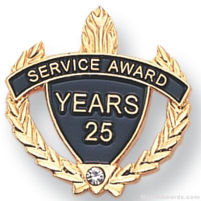 7/8″ Service Award Pin set with Crystal Rhinestone Lapel Pin 1