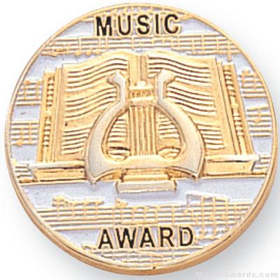 7/8″ Music Award Lapel Pin 1