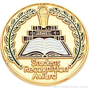 3/4″ Student Recognition Award Enameled Round Pin 1