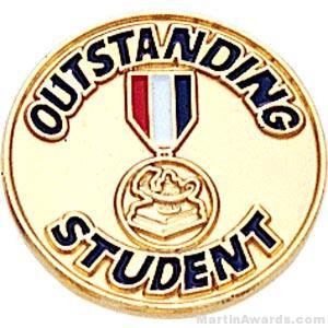 3/4″ Outstanding Student Round Enameled Lapel Pins 1